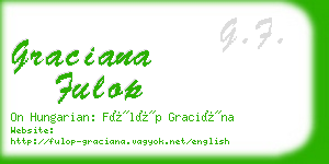 graciana fulop business card